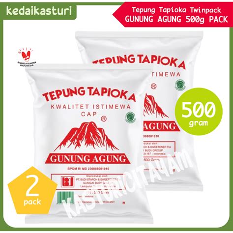 Jual Tepung Tapioka Sagu Gunung Agung Merah Gr X Pack Twinpack