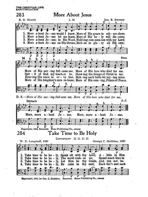 The New Christian Hymnal 284 Take Time To Be Holy Speak Oft With Thy Lord