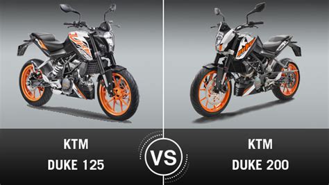 Ktm Duke 125 Vs Duke 200 Design Engine Specifications Features