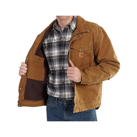 Carhartt Berwick Sandstone Duck Jacket For Big And Tall Men