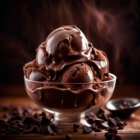 Premium AI Image | A delicious chocolate icecream bowl