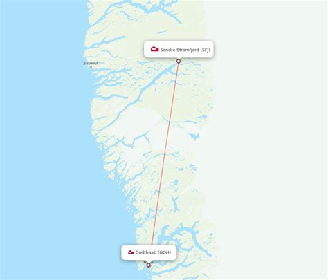 Flights From Nuuk To Kangerlussuaq Goh To Sfj Flight Routes