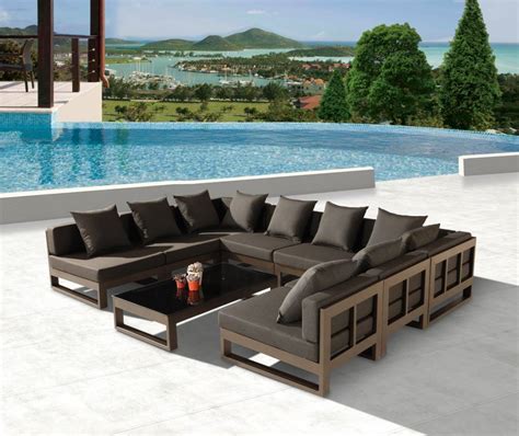 Amber "U" Shape Sectional Sofa Set for 8 - Icon Outdoor Contract