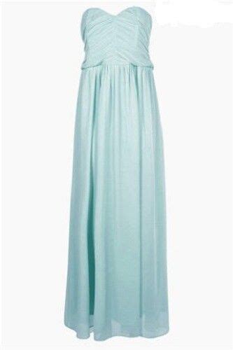 Boohoo Women`s Maxi Dress Bridesmaid Maya Pleated Chiffon Top Bandeau