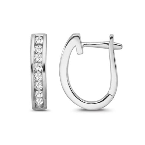 Diamond 0 33ctw 10k White Gold Earrings 14lp9a