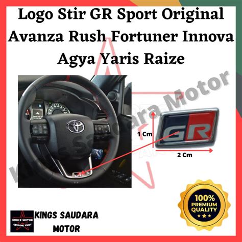 Jual Logo Stir GR Sport Original Avanza Rush Fortuner Innova Agya Yaris