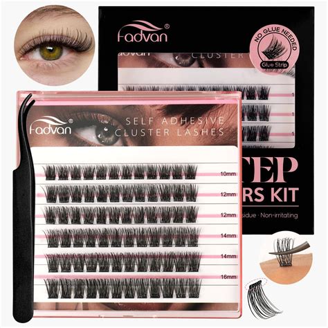 Amazon FADVAN Self Adhesive Eyelashes 72 PCS Reusable Adhesive