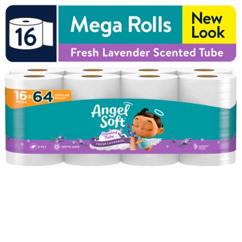 Angel Soft® Scented Tube Toilet Paper Fresh Lavender Mega Rolls 16