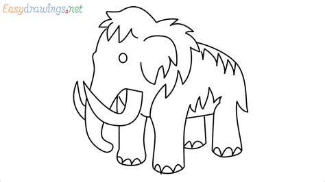 How To Draw Mammoth Emoji Step By Step Easy Phase