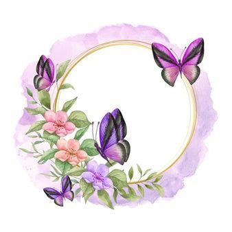 Premium Vector Elegant Lovely Watercolor Floral Frame With Beautiful