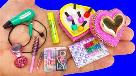 Diy Miniature Ideas For Barbie Big Makeup Collection Barbie Hacks