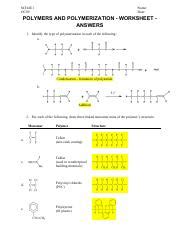 Polymer Chemistry Questions And Answers Pdf