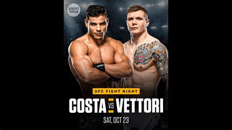 Marvin Vettori Vs Paulo Costa Tale Of The Tape YouTube