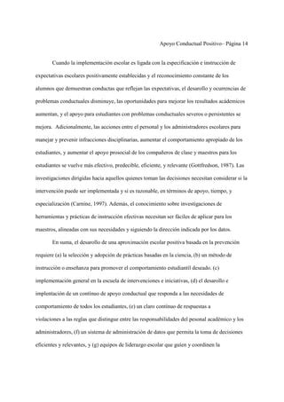 Apoyo Conductual Positivo Escolar Pdf