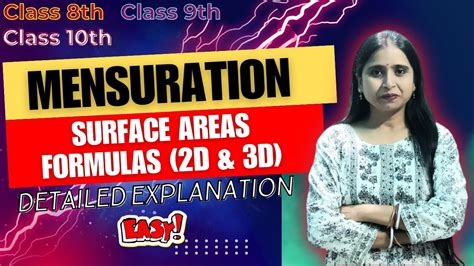 Mensuration Maths Tricks Surface Area Formula Mensuration Formula