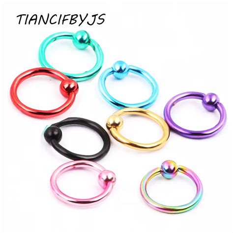 Buy Tiancifbyjs 2pcs Piercing Nose Ring Ball Captive