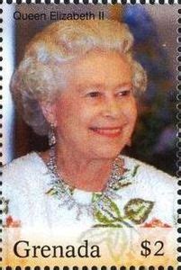 Stamp Queen Orange Panel Grenada Wedding Of Queen Elizabeth II And