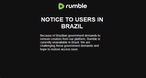 Concorrente Do Youtube Rumble Anuncia Sa Da Do Brasil Ap S Decis Es Do