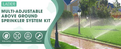 Amazon LADER Garden Above Ground Sprinkler System Kit For Lawn