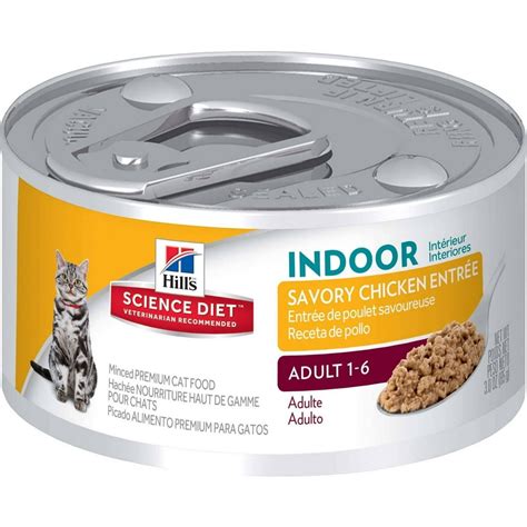 Hill's Science Diet Adult Indoor Savory Chicken Entree Wet Cat Food, 3 oz, 24-pack - Walmart.com ...