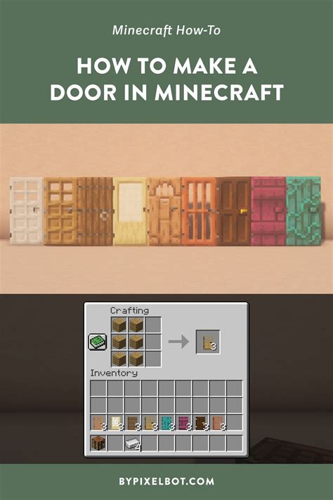 How to Make a Door in Minecraft — ByPixelbot