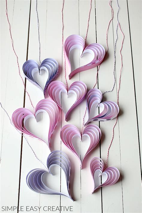 Paper Crafts How To Make Paper Hearts Hoosier Homemade