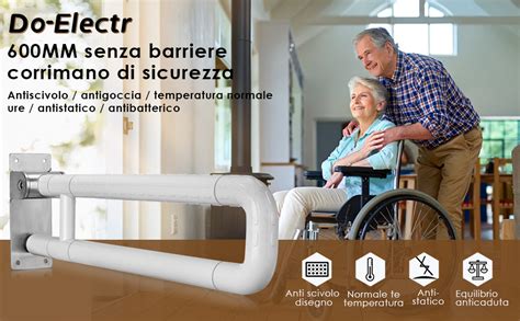 Do Electr Maniglione Bagno Disabili Cm Maniglione Ribaltabile Bagno