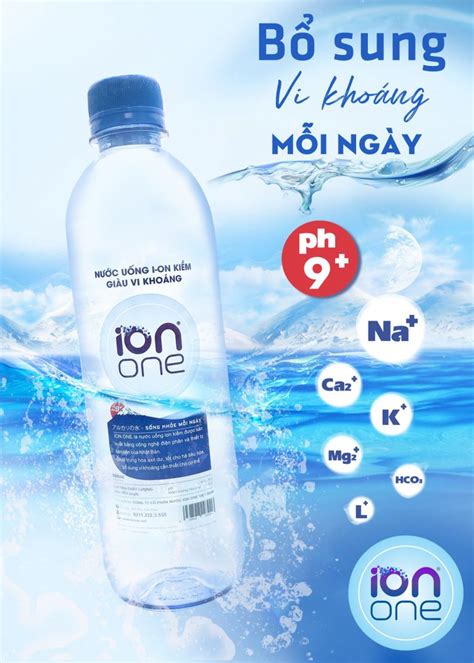 Nước khoáng ion kiềm nước uống lon ion kiềm ION ONE pH9 500ml