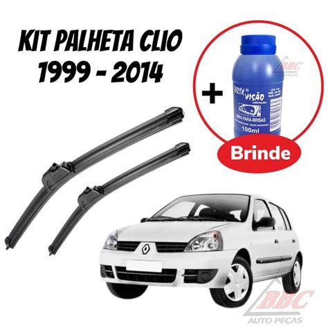 Kit 2 Palhetas Limpador De Parabrisa Dianteiro Clio 1999 2014 CINOY