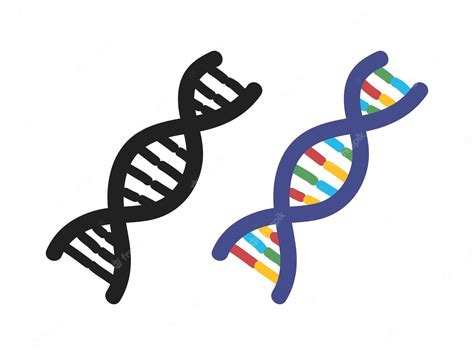 Premium Vector Dna Clipart Cartoon Style Simple Dna Helix Silhouette