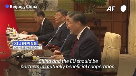 Xi Says China EU Must Jointly Respond To Global Challenges Video