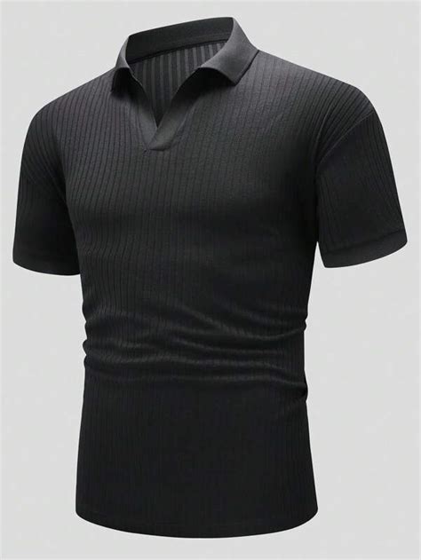 Manfinity Men Ribbed Knit Polo Shirt SHEIN USA