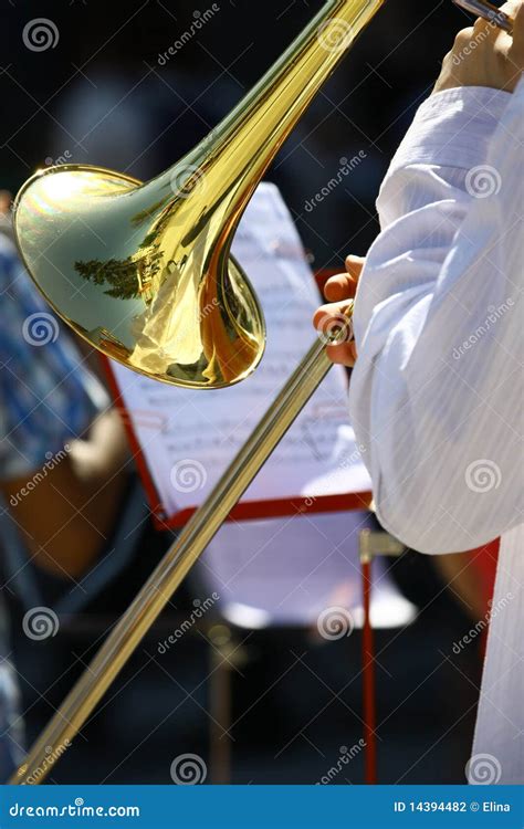 Trumpet in the Orchestra stock photo. Image of notes - 14394482