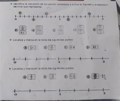 fracciones y decimales en la recta numéricame ayudan plis Brainly lat