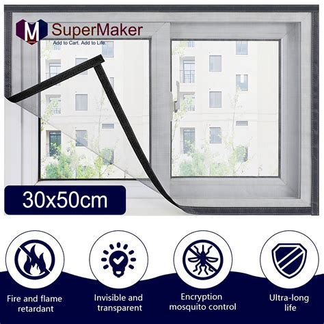 Velcro Window Screen With Frame Household Simple Anti Mosquito Net For