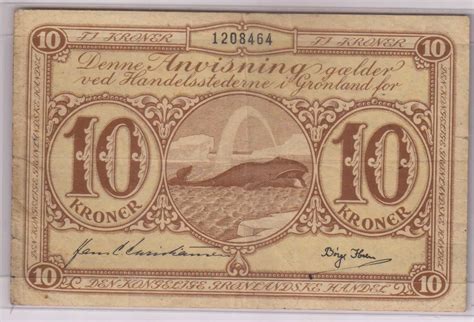 Greenland - 10 kroner scarce currency note - KB Coins & Currencies