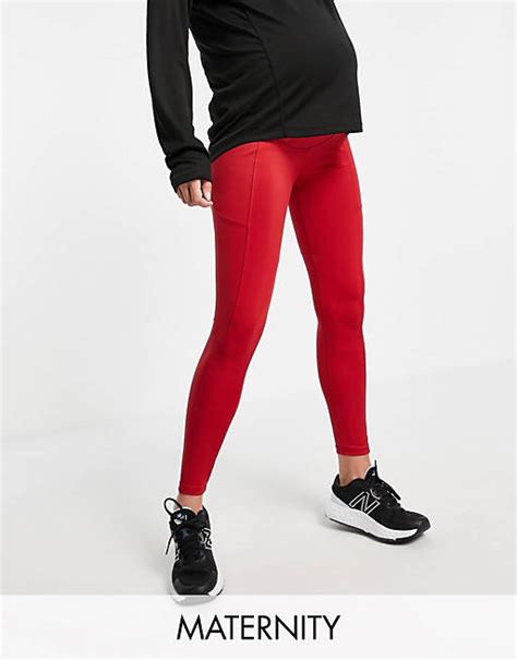 Asos 4505 Maternity Legging à Logo Avec Coutures Sculptant Les Fesses