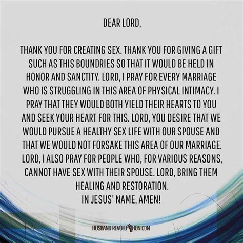 Prayer Healthy Sex Life Marriage After God