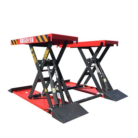 Scissor Car Lift LIBA 4000kg Hydraulic Inground Mounted Mid Rise