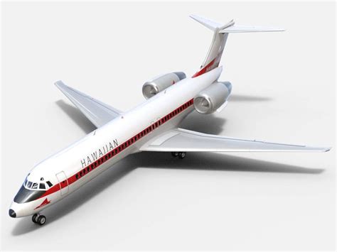 Boeing 717 200 Hawaiian Airlines 3d Model By Dreamscape Studios