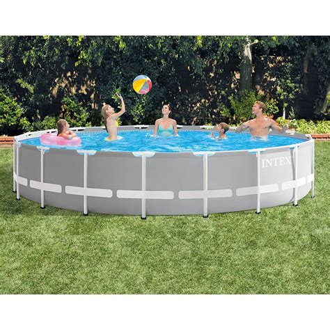 Piscine Intex Tubulaire Hors Sol Ronde Prism Frame 5 49 X H1 22m