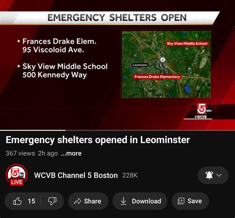 Thank You Redcrossma And Todd Of Wcvb Here Are Some Emergency Shelters Available In