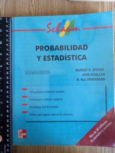 Probabilidad Y Estad Stica Segunda Edici N Murray R Spiegel Mercadolibre