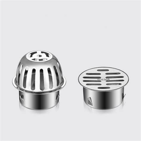 Stainless Steel Round Floor Drain Dome Gutter Strainer Outdoor