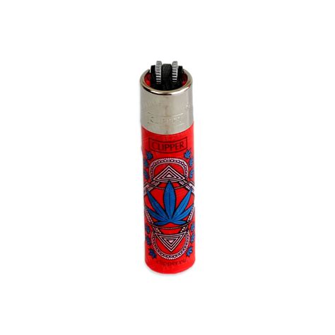 Isqueiro Grande Clipper Hemp Mix Vermelho Azul Z Fuma A