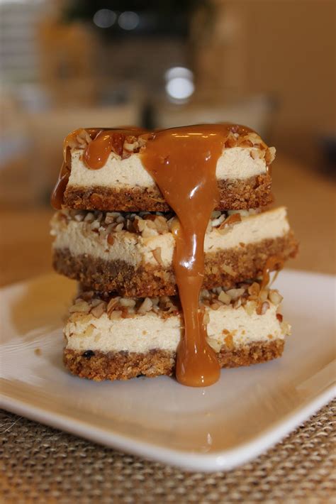 Sugar And Spice Salted Caramel Pecan Cheesecake Bars