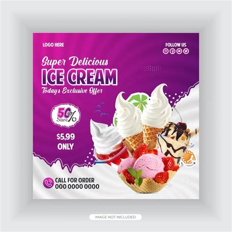 Premium Vector Premium Vector Delicious Ice Cream Social Media Post