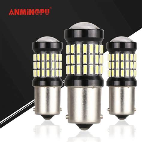 ANMINGPU 2x Canbus No Error Car Signal Lamp 1156 P21W Led BA15S BAU15S