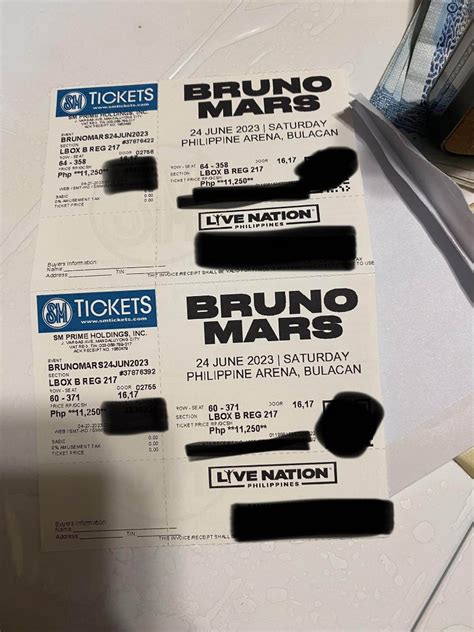 Bruno Mars Concert Ticket For 2 On June 24 2023 On Carousell