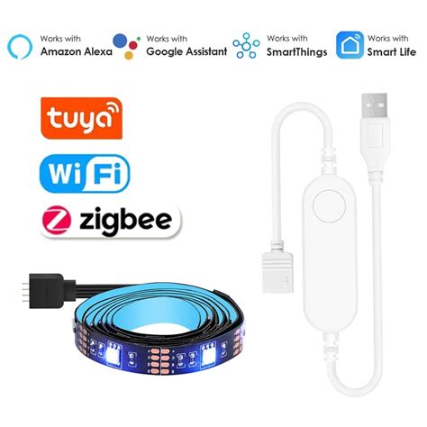 Smart Tuya Zigbee Led Strip Light Wifi USB TV Led Backlight Tape RGB